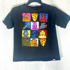 Boys FNAF Five Nights at Freddy’s Graphic Grid T-Shirt – Size XS 6/7